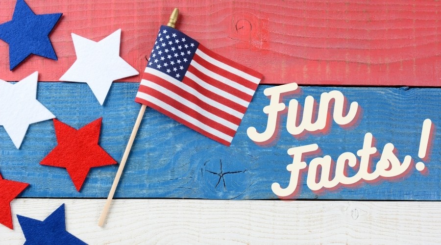 Colorful decorative image with American flag and stars, featuring 'Fun Facts!' text, relating to HVAC maintenance tips.